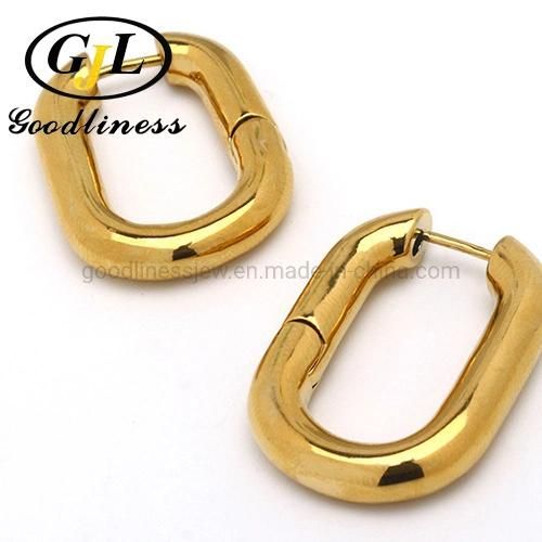 Wholesale Fashion Designer Square Copper Hoop Earrings Jewelry