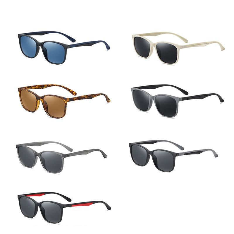New High Quality Custom Logo Tr90 Square Frame Polarized Lens Men Sunglasses 3349