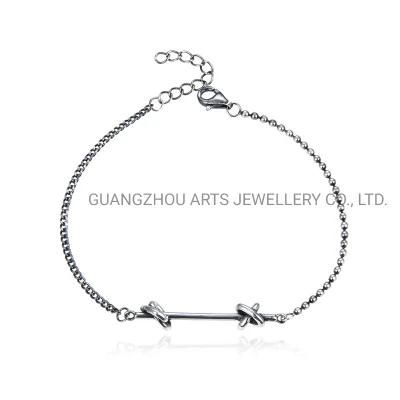 Simple Fashion 925 Sterling Silver Double Rope Bracelet