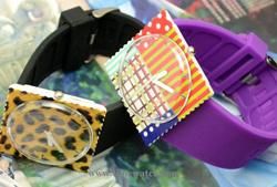 Lady Colorful Pattern Wrist Watch Bracelet (FA-005C)