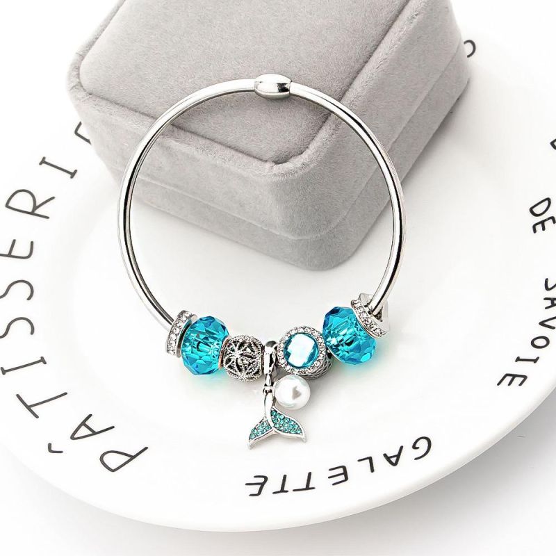 Fishtail Pendant Bracelet DIY Large Hole Crystal Beaded Hand Ornament