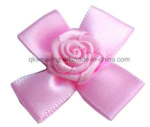 Mini Satin Rose Bow Ribbon Flower for Decoration