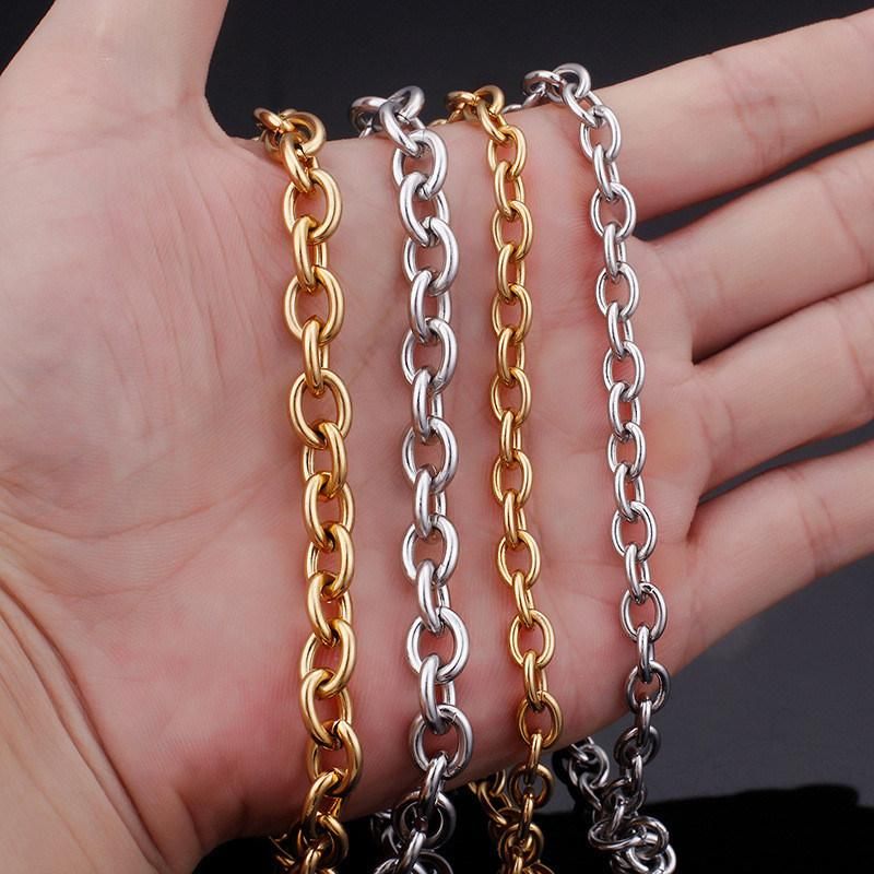 Stainless Steel O Bracelet with Ot Lock, 18K Gold Plated for Women Men Jewelry