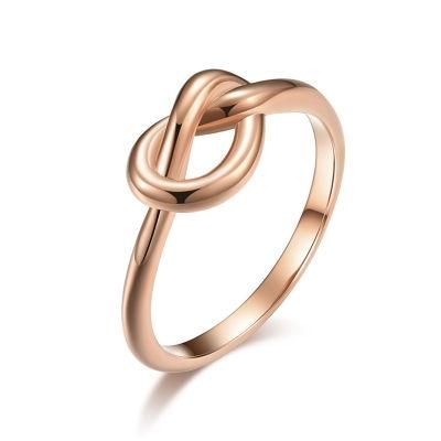 Stainless Steel Rings Simple Love Knot Celtic Promise Anniversary Statement Rings for Women Girls