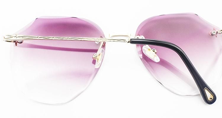 Flower-Shaped Ready Custom Logo Frameless Women Sunglasses