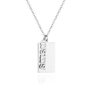 Custom Jewelry Name Logo Dog Tag Personalized Necklace Pendant