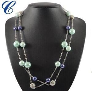 46&quot; Hot USA Chain Necklace Imitation Glass Pearls