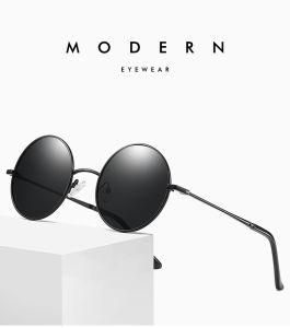 New Arrives Retro Round Sunglasses General Polarize for Women Man