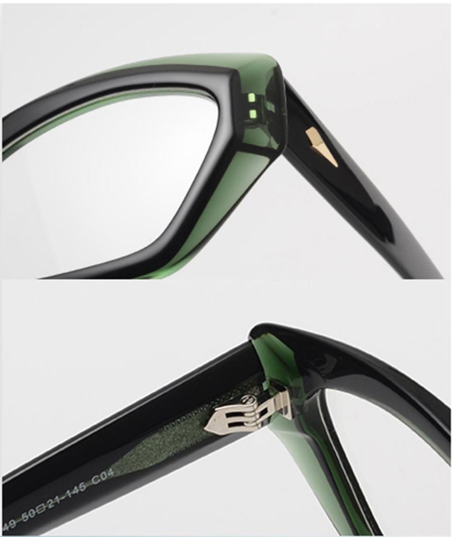 New Arriving Fashion Handmade Clear Square CE Certification Polarized UV400 Acetate Sunglasses for Men Women
