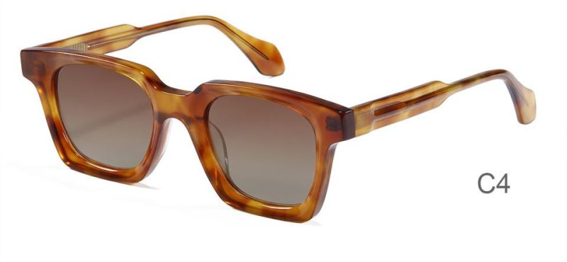 China Wholesale Handmade Acetate Frames Big Square Thick Men Eyewear America Style Unisex Sunglass