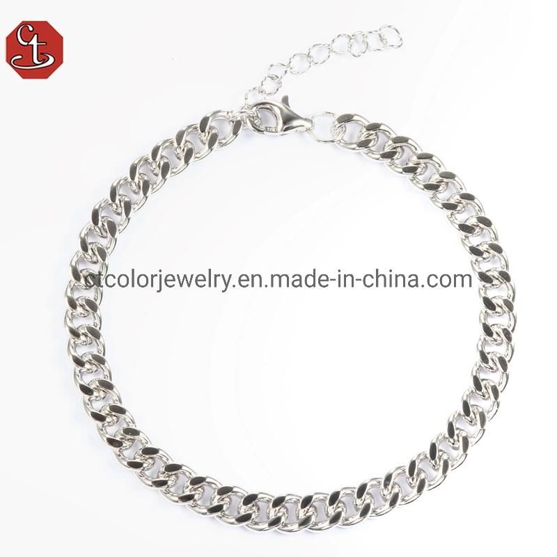 Hip Hop Women Men Twist Rope Miami Iced out 18K Gold Plated plain Cuban Link Chain Brass fashion jewelry Necklace