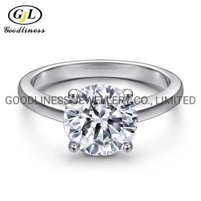 925 Sterling Silver Jewelry Women CZ Solitaire Engagement Rings