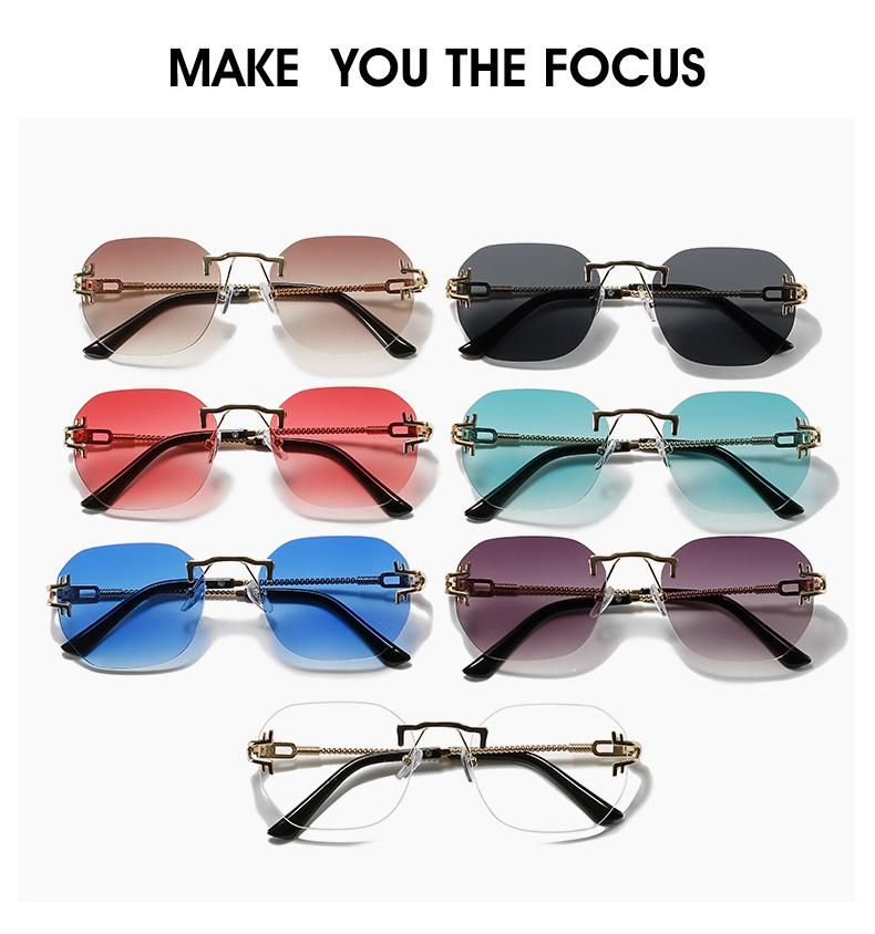 New European and American Personality Borderless Sunglasses for Men and Women