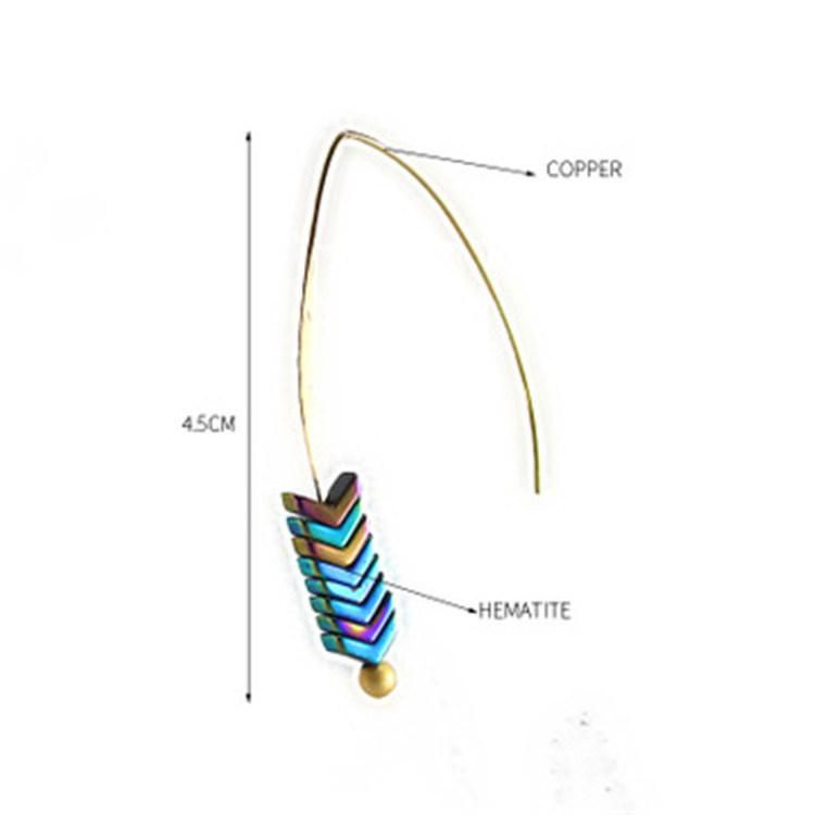 Boho Vintage Little V Arrow Alloy with Electroplate Hook Earring