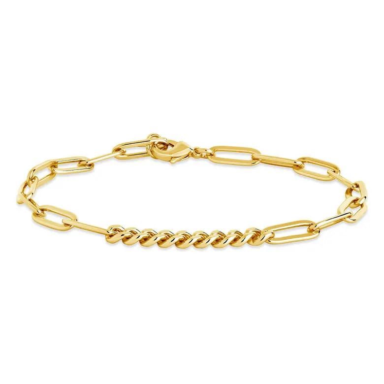 Manufacturer Customized Fashion Jewelry Non Discoloration High Quality Gold Plated Stainless Steel Non Discoloration Bracelet