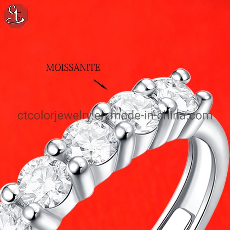 Fashion Simple Style Moissanite jewelry 925 Sterling Silver Ring for women