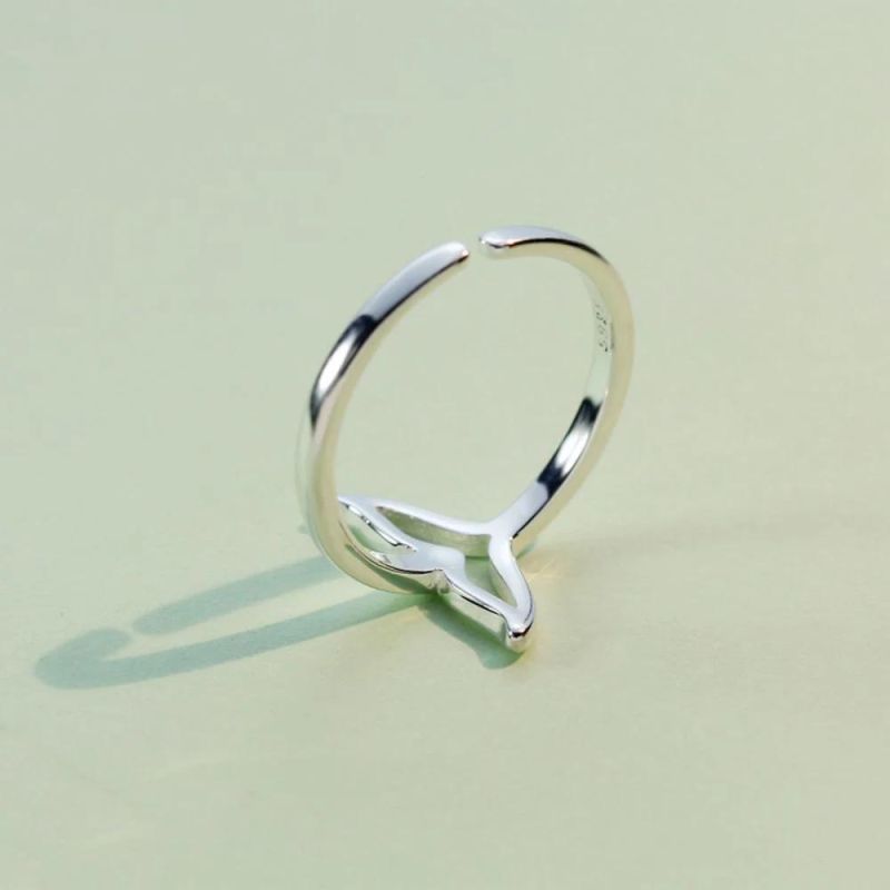 Fashion Accessories 925 Sterling Silver Jewelry Rings Size 5 6 7 8 Tail Cocktail Ring Gift for Women Girls Lady