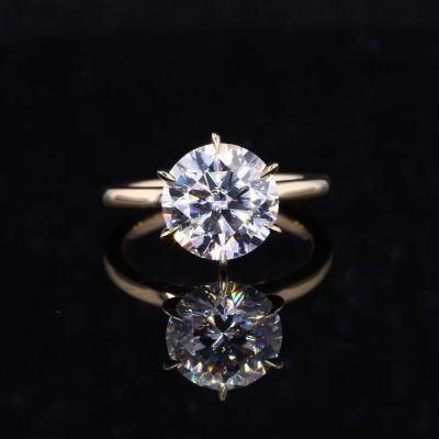 Starsgem Moissanite Ring 3CT Round Heart&Arrow Moissanite Ring Factory Price