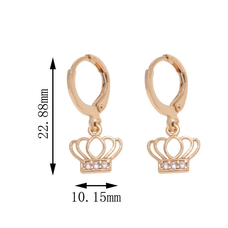 Crown Fashion Gold Plated Glamour Women′ S Earrings