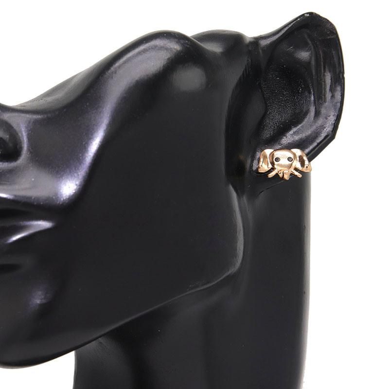 High Quality Gold Plated Animal Elephant Piercing Earrings