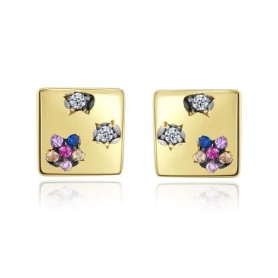 Lady Beautiful Design Ear Stud Fashion Square Earring