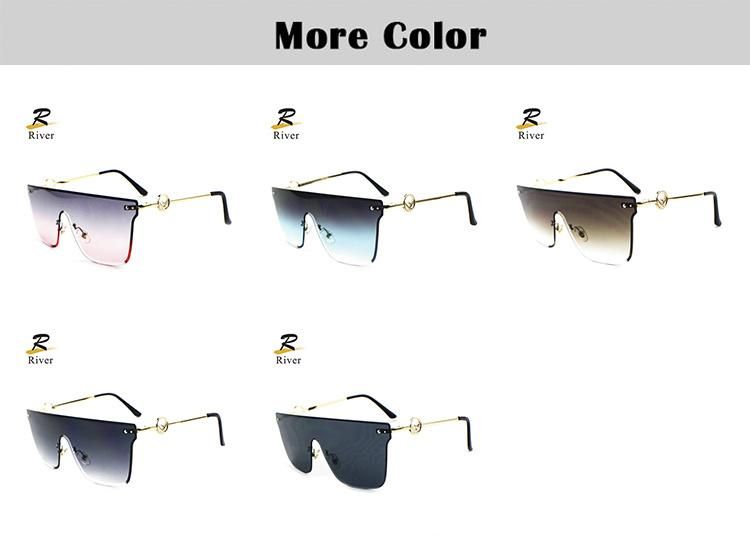 Top Flat Cool Stock Frameless Sunglasses for Women