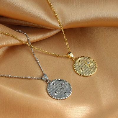 Sagittarius Necklace 18K Real Gold Plated Brass Constellation Necklace Jewelry