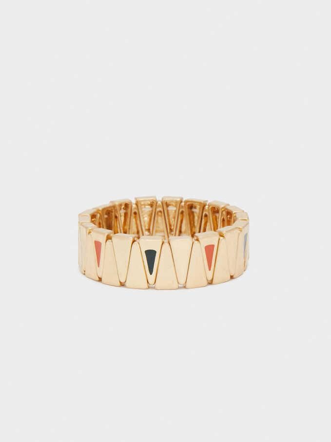 Golden Multicolored Bohemian Style Elastic Bracelet Jewelry