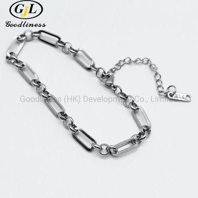 Stainless Steel Long Shape Belt Three Small Circle Bracelet