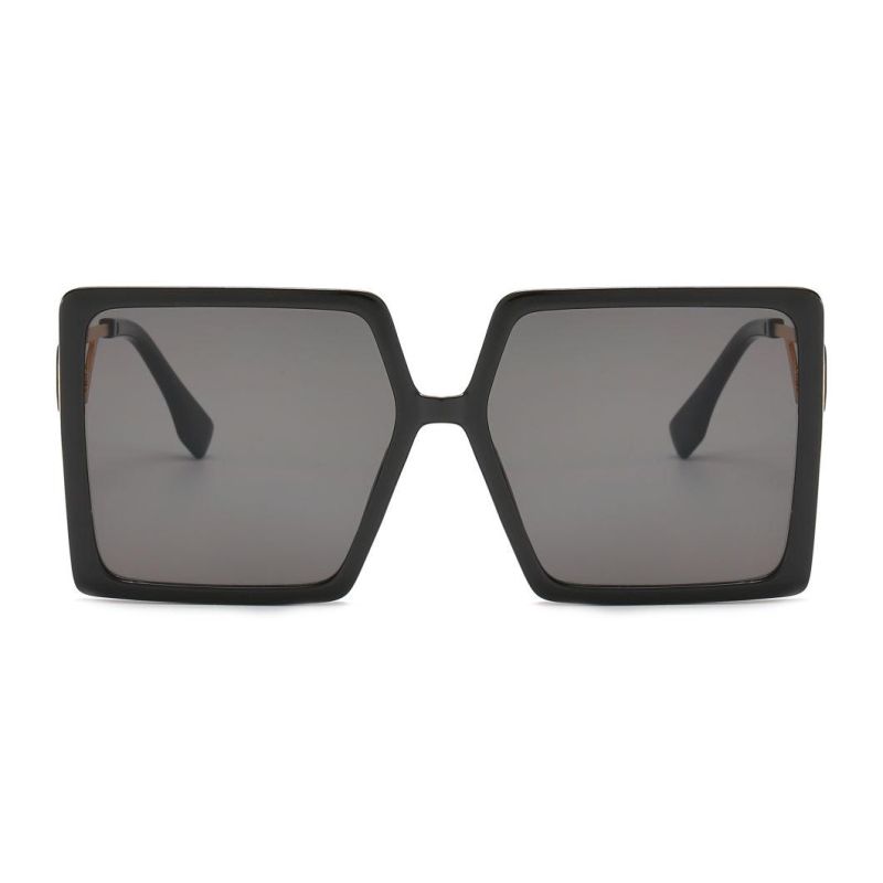 2020 No MOQ Women Square Metal Deco Fashion Sunglasses