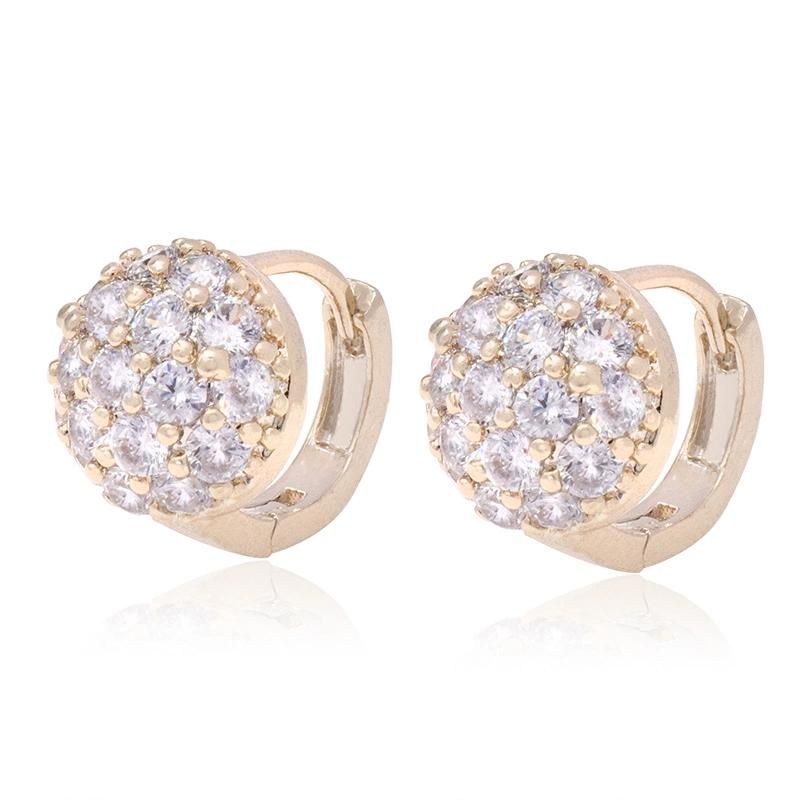 2022 Wholesale Cheap Zircon 14K Gold Women′s Earrings