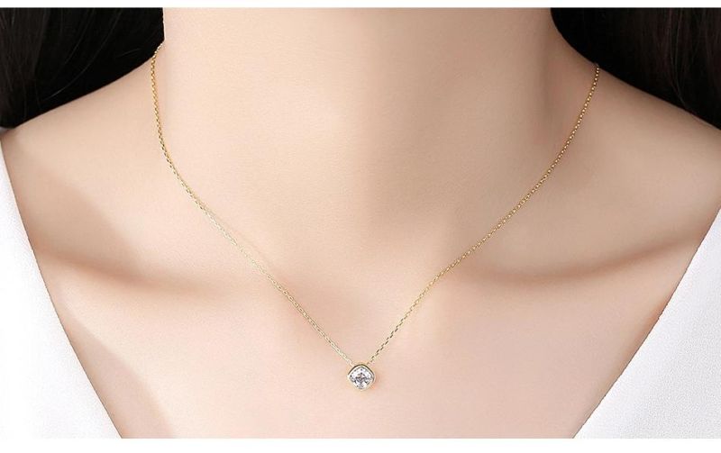 3A Cubic Zircon Silver Jewelry S925 Planet Necklace
