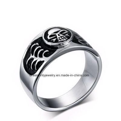 Black Punk Steel Ring for Men