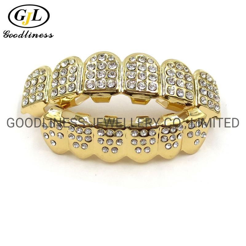 Iced out Hip Hop Jewelry Rhinestone Teeth Grillz