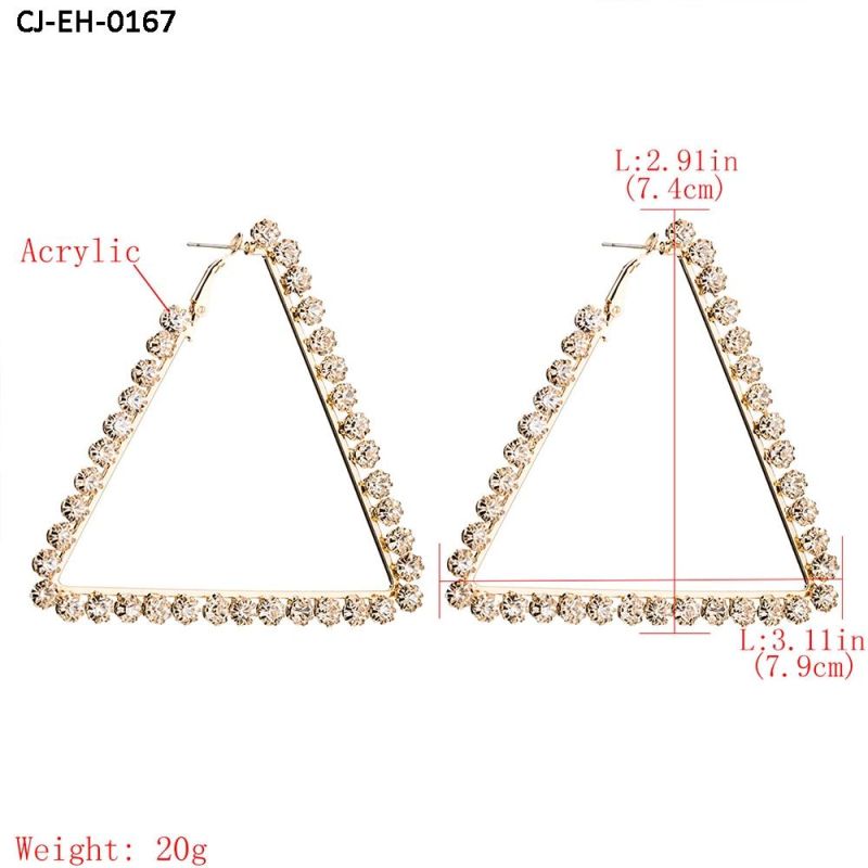 Wholesale Claw Chain Earrings Geometric Acrylic Diamond Inlaid Earrings Fashion Jewelry