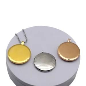 Cheap Customized Stainless Steel Gold Plated Quantum Energy Magnetic Therapeutic 5g Protection Anti Radiation Pendants