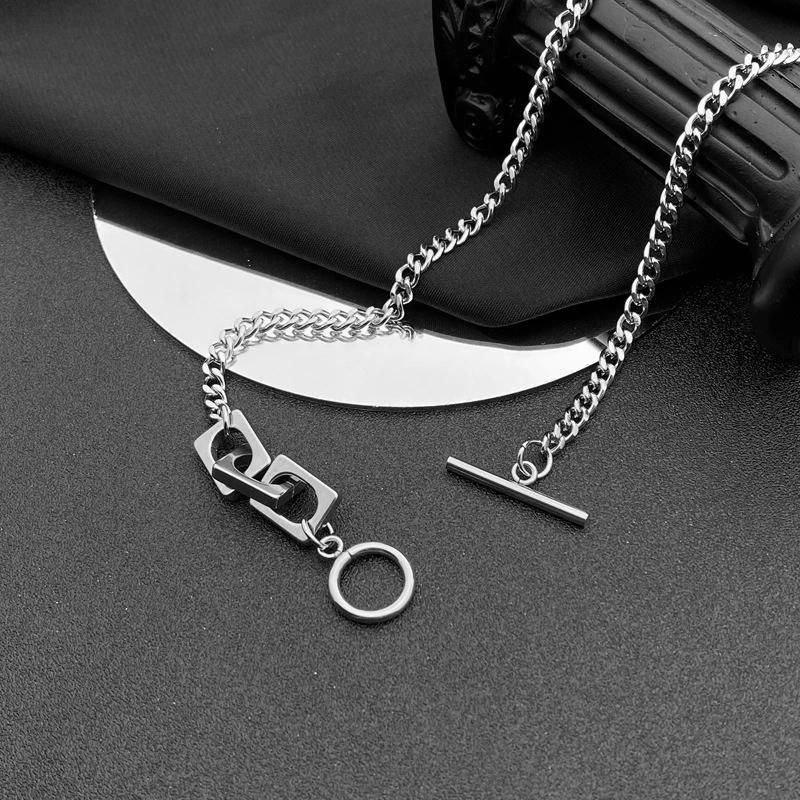 Manufacturer Custom Steel Jewelry High Quality Waterproof Simple Necklace Stainless Steel Ot Buckle Necklace Collarbone Chain Fashion Jewelry for Men Unisex