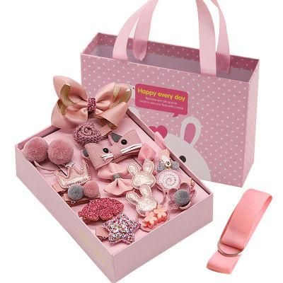 Gift Box Packing Children&prime;s 18 Pieces Hair Accessories