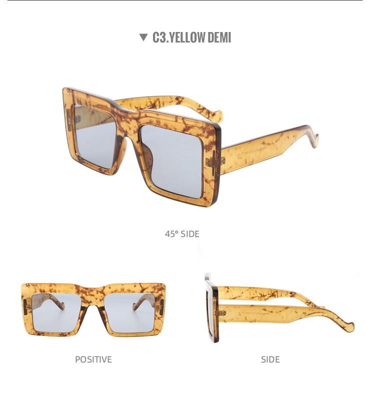 2022 New Arrivals Women Men Oversized Square Big Frame Sunglasses Shades Cheap Sunglasses