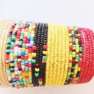 2021 New Summer Sexy African Body Chain High Quality Elastic Mixed Color Waist Chain Ethnic Style Colorful Waist Beads