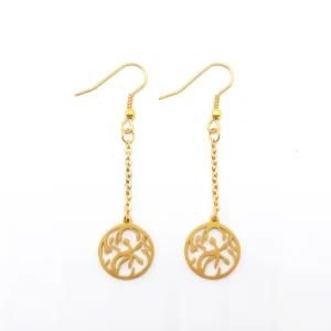 Fashion Jewelry Gift Women Stainless Steel Gold Earrings