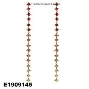 2020 New Design Gold Plating Pink Earring