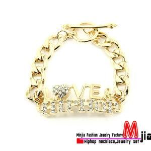 New Iced out Love &amp; Hip Hop 11mm Plated Heavy Cuban Chain Bracelet (ZK089)