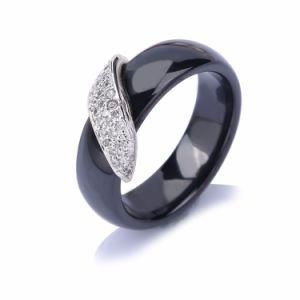 New Fashion White Black Ceramic Rings for Women