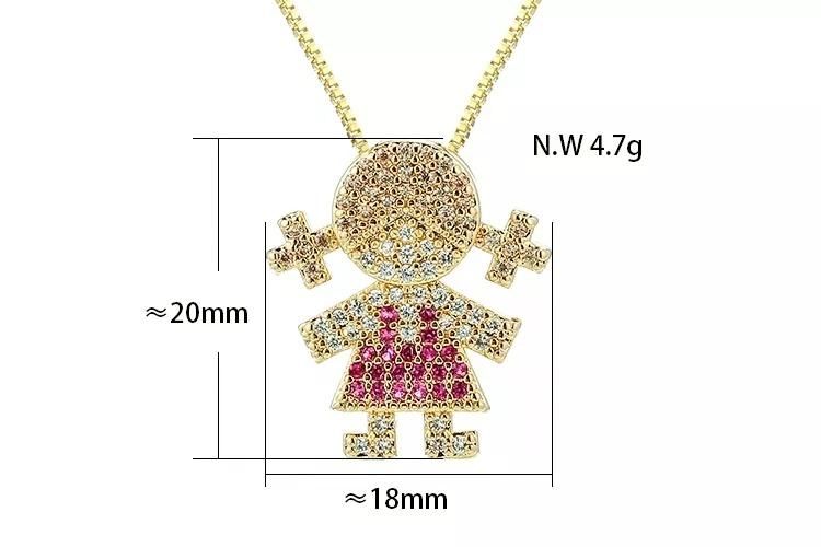 Cool Boy Sweet Girl Pendant Necklace Child Necklace Kids Jewelry