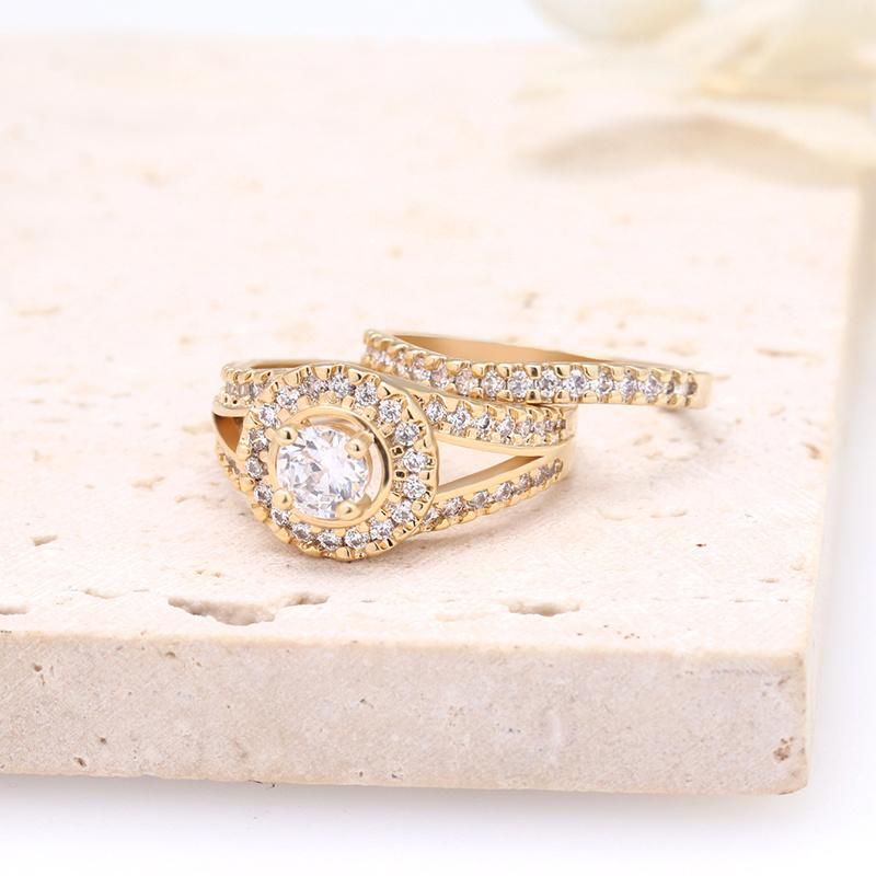 Two Piece Wedding Eternal Love Cubic Zirconia Ring Set