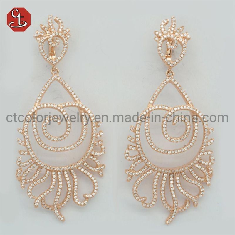 Fashion Geometric Metal Wire Woven Earring for Women Hanging Drop Earring Statement Earring Jewelry
