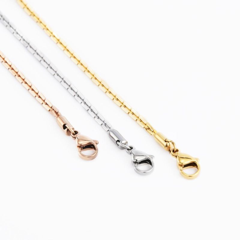 Fashion Accessories Gold Plated Rose Gold Stainless Steel Popular Boston Chain Jewelry for Custom Necklace