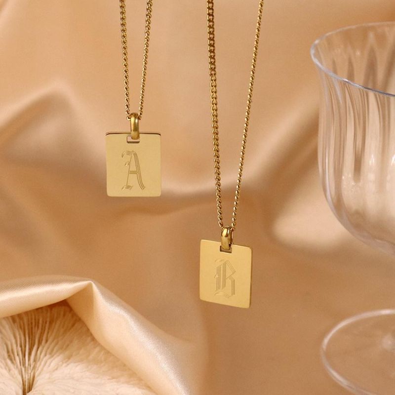 Trendy Custom Coin Stainless Steel Jewellery 18K Gold Plated Men Charm Pendant Necklace Jewelry