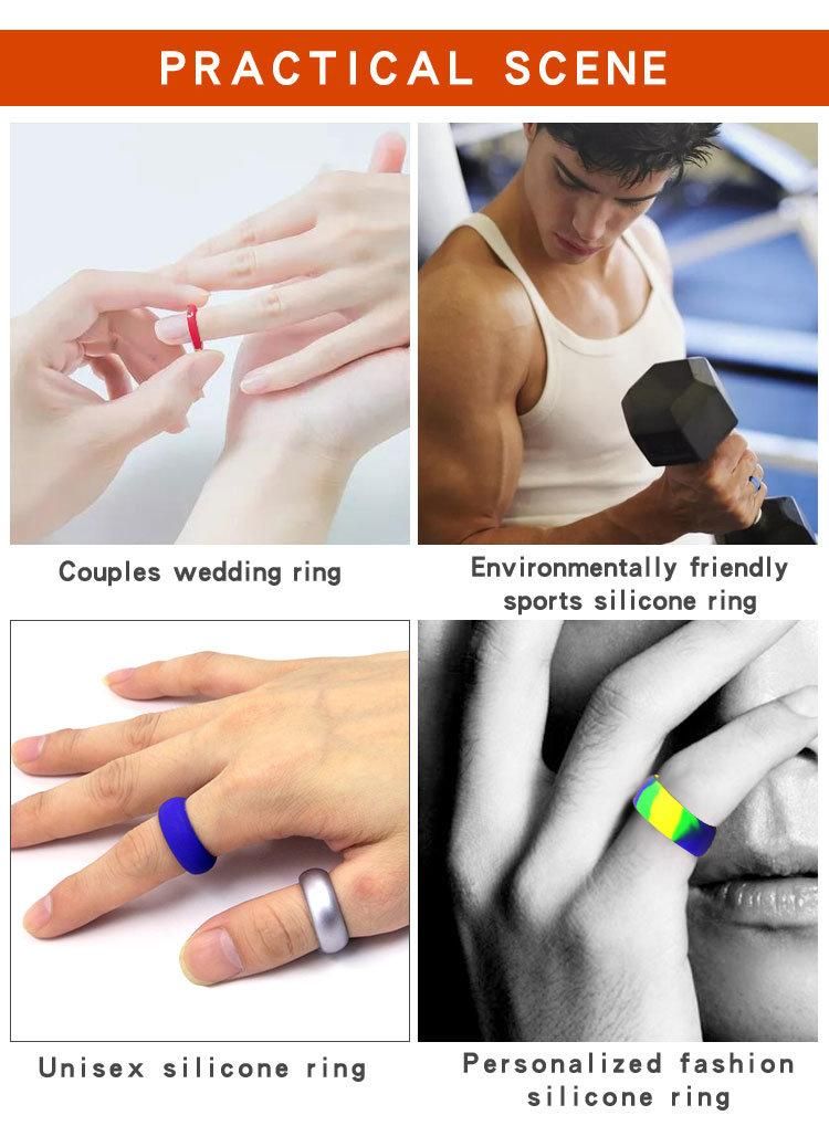 Wholesale Printable Single Color Golden Silicone O Ring for Men